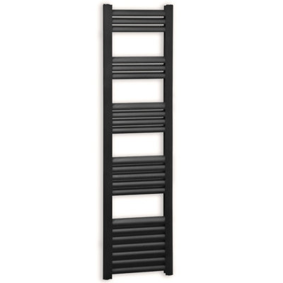 Myhomeware 500 X 1400mm Matt Black Panel Bathroom Towel Rail Radiator Everly from B&Q