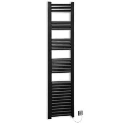 Myhomeware 500 X 1600mm Electric Black Panel Bathroom Pre-Filled Towel Rail Radiator Everly from B&Q