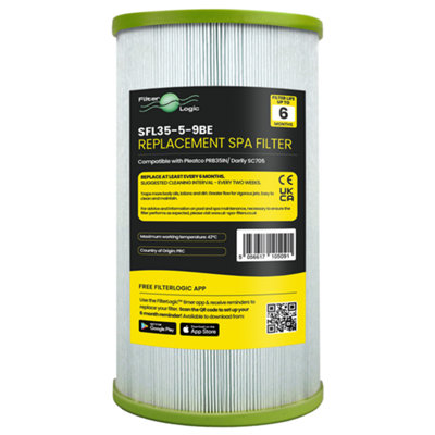 Filterlogic Sfl35-5-9Be Spa Hot Tub Filter Compatible With Pleatco Prb35In / Prb35-In / Prb35Sc705Darlly 40353 from B&Q
