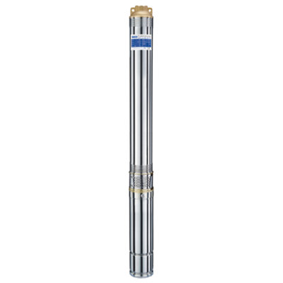 Pozzani Submersible 3.5" Borehole / Well / Tank Multi Stage Impeller Pump 1.1Kw 220V 40Mts Cable from B&Q