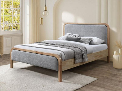 B&Q -  Clara BedGrey SilverDouble