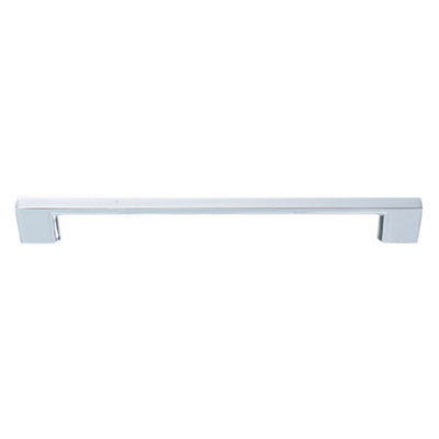 Polished Chrome Effect Anodised Zinc Alloy Straight Bar Pull Handle (L)138mm from B&Q