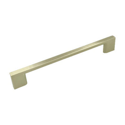 Brushed Brass Effect Anodised Zinc Alloy Straight Bar Pull Handle (L)138mm from B&Q