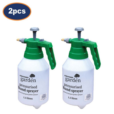 Set Of 2 Kingfisher Sturdy Handheld Pump Pressure Garden Sprayers Equipment 1.5L from B&Q