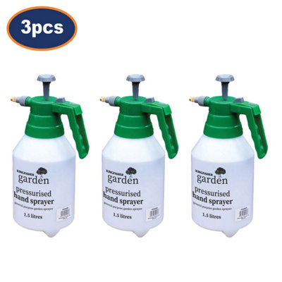Set Of 3 Kingfisher Sturdy Handheld Pump Pressure Garden Sprayers Equipment 1.5L from B&Q