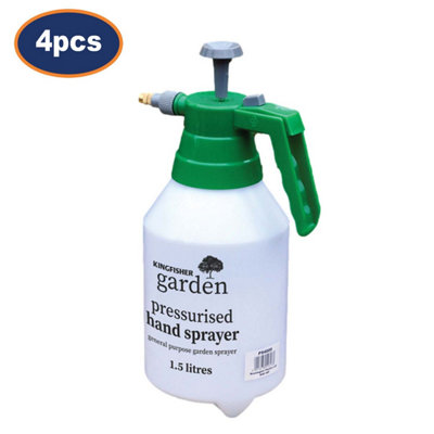Set Of 4 Kingfisher Sturdy Handheld Pump Pressure Garden Sprayers Equipment 1.5L from B&Q