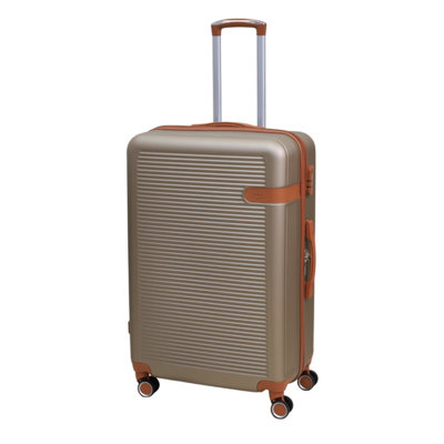 Travel Suitcase 28" Vienna Champagne Expandable Luggage Trolley 360 8-Wheel Abs from B&Q