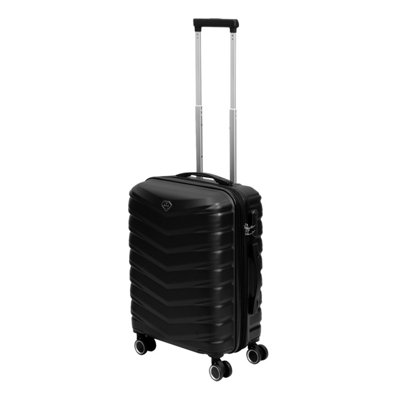 Travel Suitcase 20" Denver Black Expandable Luggage Trolley 8-Wheel Hard Abs from B&Q