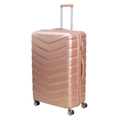 Travel Suitcase 28" Denver Rose Gold Expandable Luggage Trolley 360 8-Wheel Abs from B&Q