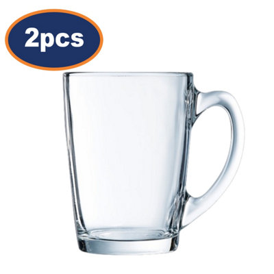 Luminarc Coffee Mug Tea Cup New Morning Glass Clear Dishwasher Safe 320Ml 2Pcs from B&Q