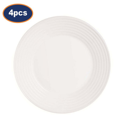 Dinner Plate Luminarc Harena Opal Glass 25Cm Serving Dish 4Pcs Microwave Safe from B&Q