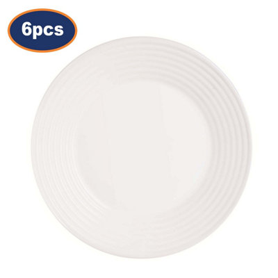 Dinner Plate Luminarc Harena Opal Glass 25Cm Serving Dish 6Pcs Microwave Safe from B&Q