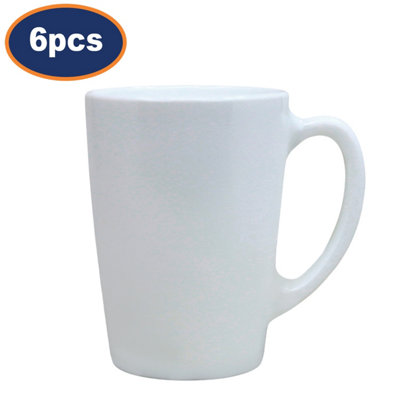 Luminarc Coffee Mug White Opal Glass 320Ml Tea Cup Hot Drinks New Morning 6Pcs from B&Q