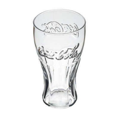 Coca Cola Contour Highball Drinking Glass 320Ml Clear Round Dishwasher Safe
