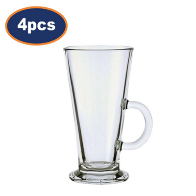 Luminarc Latte Glass Mug Tall Clear Cappuccino Hot Chocolate Coffee 290Ml 4Pcs from B&Q