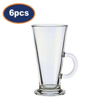 Luminarc Latte Glass Mug Tall Clear Cappuccino Hot Chocolate Coffee 290Ml 6Pcs from B&Q