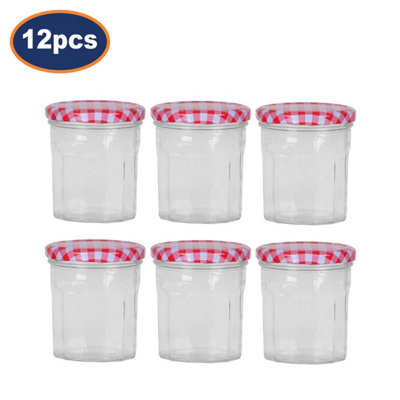 Glass Preserving Jar Twist Off Lid 300Ml Airtight Food Container Jam Jars 12Pcs