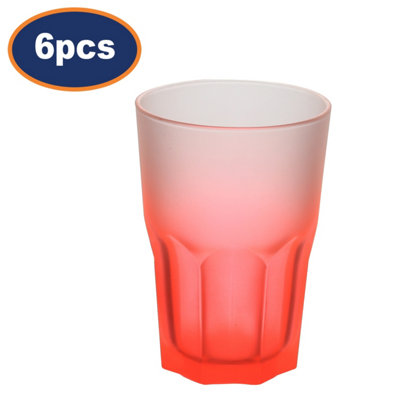 Luminarc Tumbler Glass 370Ml Orange Frosted Gradient Dishwasher Safe Drink 6Pcs from B&Q