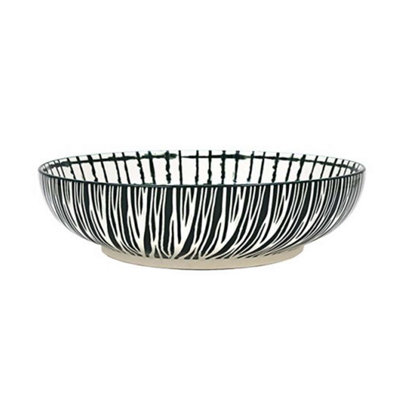 Pasta Bowl Fine China Green Tie-Dye Decorative Bowl 22Cm Deep Plate Dinnerware from B&Q
