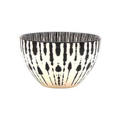 Rice Bowl Black Fine China Tie-Dye 320Ml Decorative Dessert Bowl 12Cm Dinnerware from B&Q
