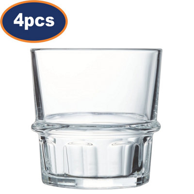 Luminarc Cocktail Glass Tumbler 250Ml Clear Stackable Dishwasher Safe Drink 4Pcs from B&Q
