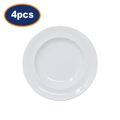 Soup Plate Deep Porcelain 22.5Cm Arcoroc Vintage Microwave & Dishwasher Safe 4Pcs from B&Q