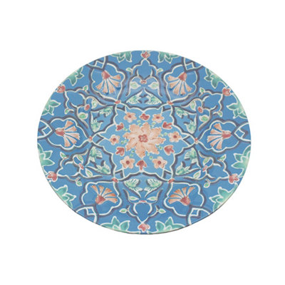 Melamine Plate 22Cm Blue Tuscany Bohemian Bohemian Design Dinnerware from B&Q