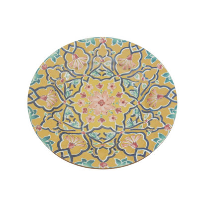 Melamine Plate 22Cm Yellow Tuscany Bohemian Bohemian Design Tableware from B&Q
