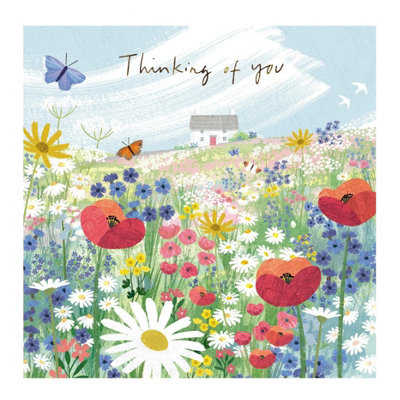 Thinking Of You Card Personalised Greeting Card With Handwritten Message Message Garden Plant from B&Q