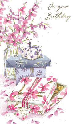 Personalised Floral Birthday Card Elegant Handwritten Greeting Greeting Garden Plant from B&Q