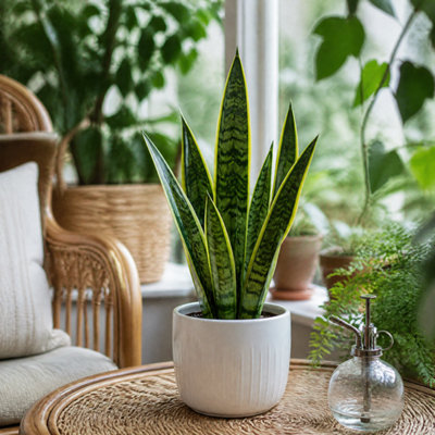 Plants By Post Sansevieria Superba Snake Plant F - Glossy White - Image 3