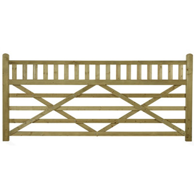 Ruby UK Ruby Boscastle Rough Sawn Gate 3.9M Wide X 1.2M High from B&Q