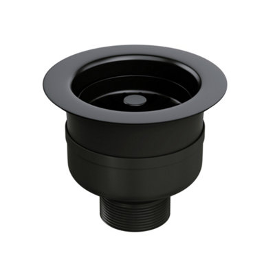 B&Q -  Top-Fix Kitchen Strainer Waste Matt Black Easy Install Sink Waste With Patented Top Fix Technology Fast FitDurable Kitchen Drain