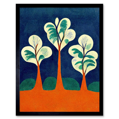 Artery8 Framed Wall Art Henri Matisse Style Trees Fauvist Orange And Blue12X16 Inch from B&Q