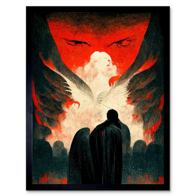 Artery8 Framed Wall Art Gates Of Hell Devil Evil12X16 Inch from B&Q
