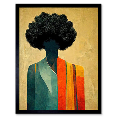 Artery8 Framed Wall Art Modern Abstract African Tribal12X16 Inch from B&Q