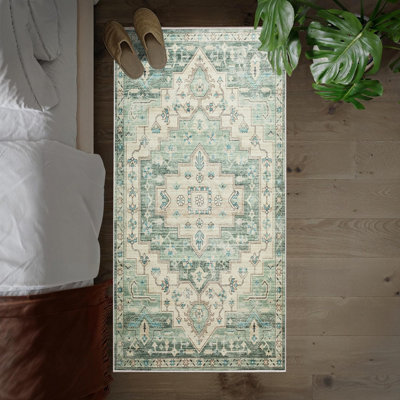 B&Q -  Homeware Soft Pile Runner Rug Living Room Rugs Anti Slip Hallway Rug Kitchen Rugs Ember 60X110Cm