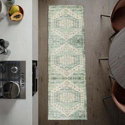 Imperial Rooms Homeware Soft Pile Runner Rug Living Room Rugs Anti Slip Hallway Rug Kitchen Rugs Ember 80X300Cm from B&Q