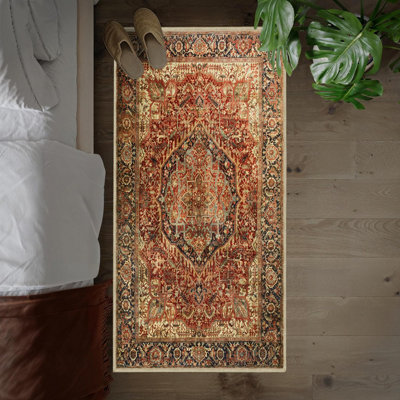 B&Q -  Homeware Soft Pile Runner Rug Living Room Rugs Anti Slip Hallway Rug Kitchen Rugs Majestic 60X110Cm