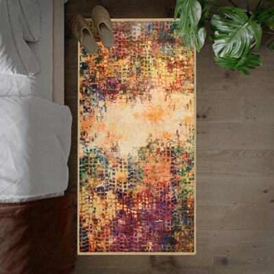 B&Q -  Homeware Soft Pile Runner Rug Living Room Rugs Anti Slip Hallway Rug Kitchen Rugs Majestic 60X220Cm