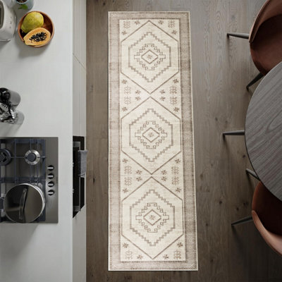 Imperial Rooms Homeware Soft Pile Runner Rug Living Room Rugs Anti Slip Hallway Rug Kitchen Rugs Radiant 80X300Cm from B&Q