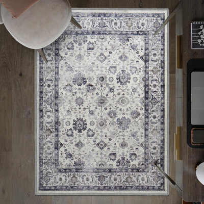 B&Q -  Homeware Soft Pile Area Rug Bedroom Rugs Anti Slip Living Room Rugs Serene 120X170Cm