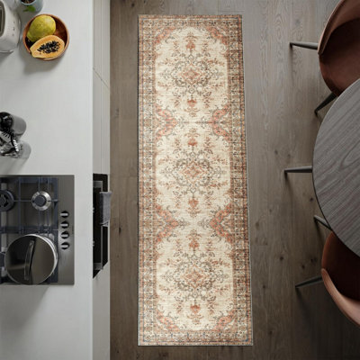Imperial Rooms Homeware Soft Pile Runner Rug Living Room Rugs Anti Slip Hallway Rug Kitchen Rugs Timeless 80X300Cm from B&Q