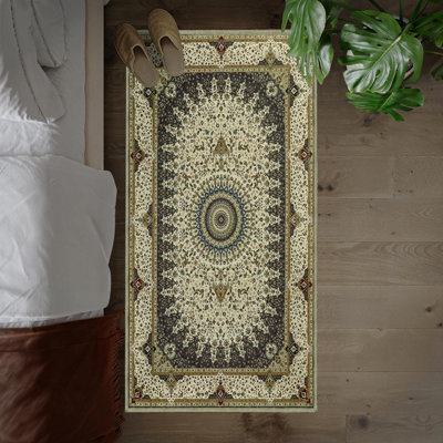 B&Q -  Homeware Soft Pile Runner Rug Living Room Rugs Anti Slip Hallway Rug Kitchen Rugs Willow Grey 60X110Cm