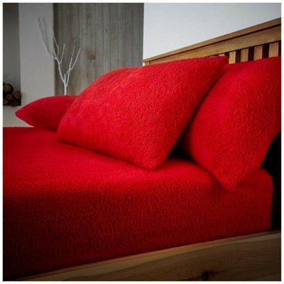 Homes & Linen Teddy Fleece Warm And Cosy Plush Fluffy Cuddly Thermal Pair Pillow Case from B&Q
