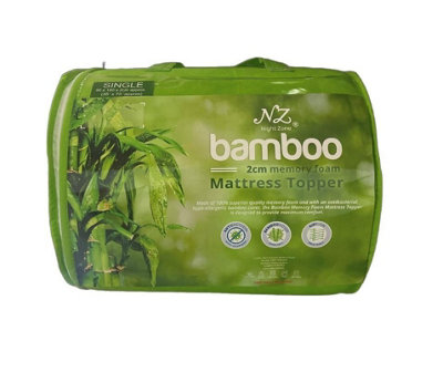 Homes & Linen Ultra Soft Bamboo Memory Foam Mattress Topper  All Size Available 4Cm Thick Cosy Soft Bed Uk from B&Q