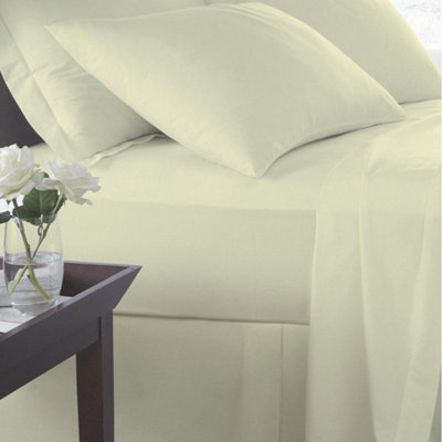 Homes & Linen Flat Bed Sheet 400 Thread Count 100% Egyptian Cotton Flat Sheet from B&Q