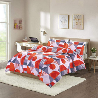 B&Q -  Elegant Printed Scott Geometric Duvet Quilt Covers Bedding Set With Pillowcases