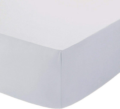 B&Q -  Fitted Sheet 400 Thread Count 100% Egyptian Cotton Extra Deep 40Cm Sateen Hotel Quality Bedding Bed Sheets
