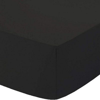 B&Q -  Fitted Sheet 200 Thread Count 100% Egyptian Cotton Extra Deep 40Cm Bed Sheet